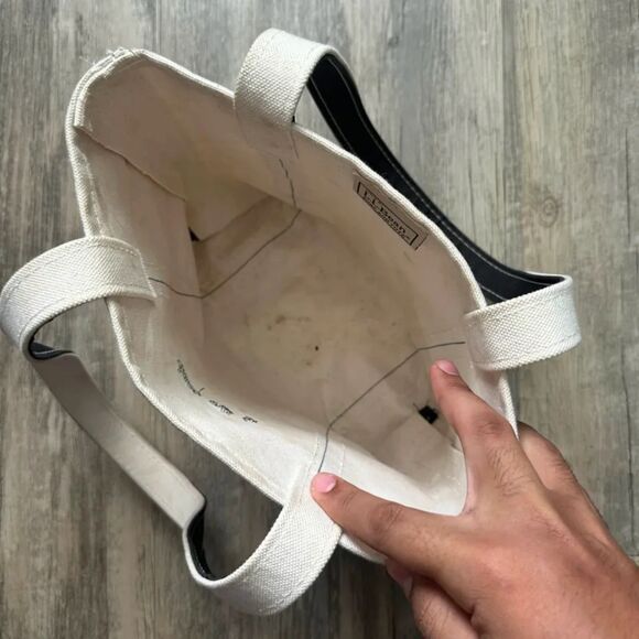 Vintage L.L. Bean Boat And Tote Black Canvas Tote Bag - Picture 4 of 6